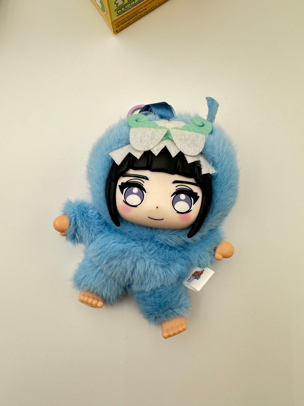 Light Blue Fuzzy Anime Style Plush Keychain Cute Doll Bag Charm Collectible